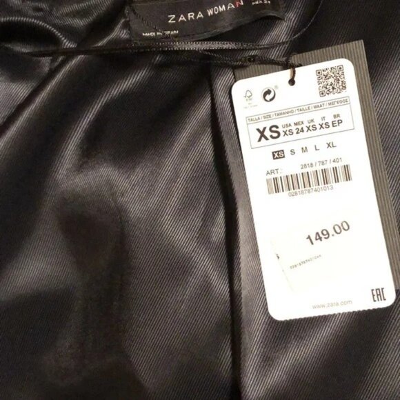 Zara Woman Navy Multicolor Floral Blazer, Professional Casual Chic, X Small, New - Picture 4 of 7